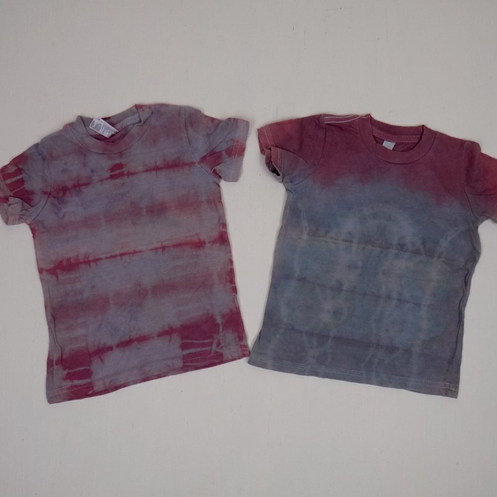bundle 2 kids toddler t shirt tee tie dye ombre hand dyed boy or girl